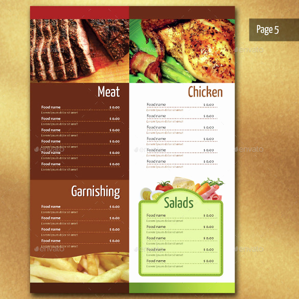 Restaurant Menu Template Free Download Beautiful Restaurant Menu Template 40 Free Psd Eps Documents