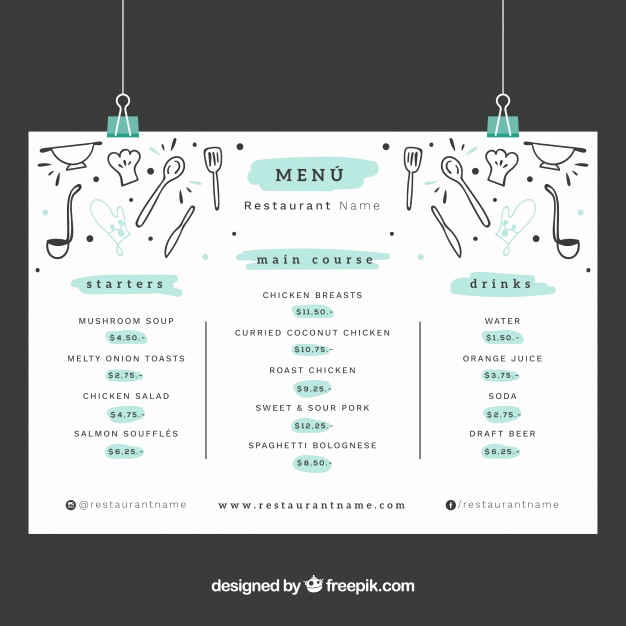 Restaurant Menu Template Free Download Best Of Restaurant Menu Template Vector