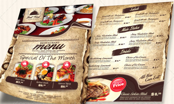 Restaurant Menu Template Psd Beautiful 19 Free &amp; Premium Restaurant Flyer Templates Psd – Desiznworld