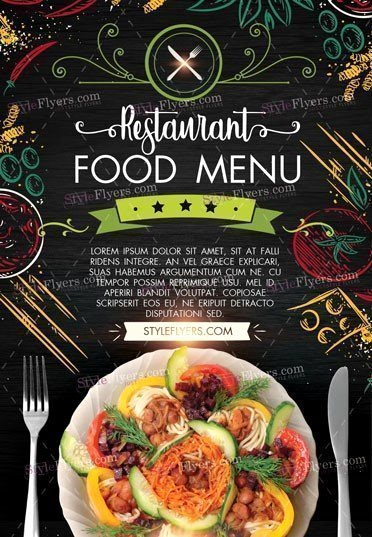 Restaurant Menu Template Psd Inspirational Restaurant Food Menu Psd Flyer Template Styleflyers