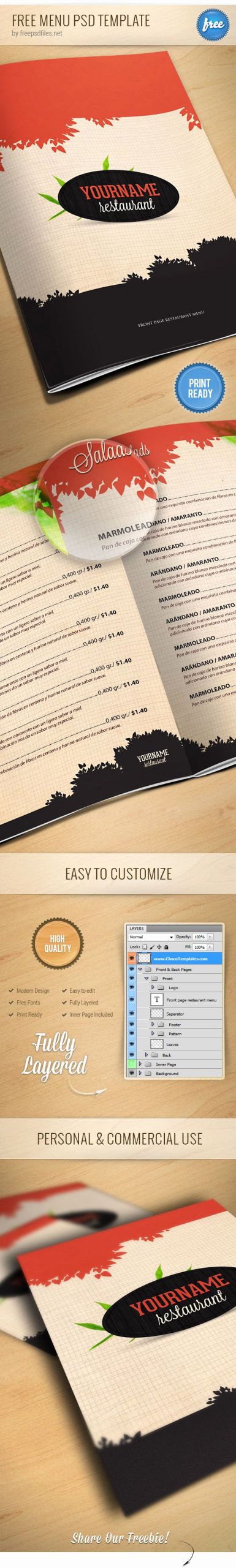 Restaurant Menu Template Psd Inspirational Restaurant Menu Psd Template Free Psd Files