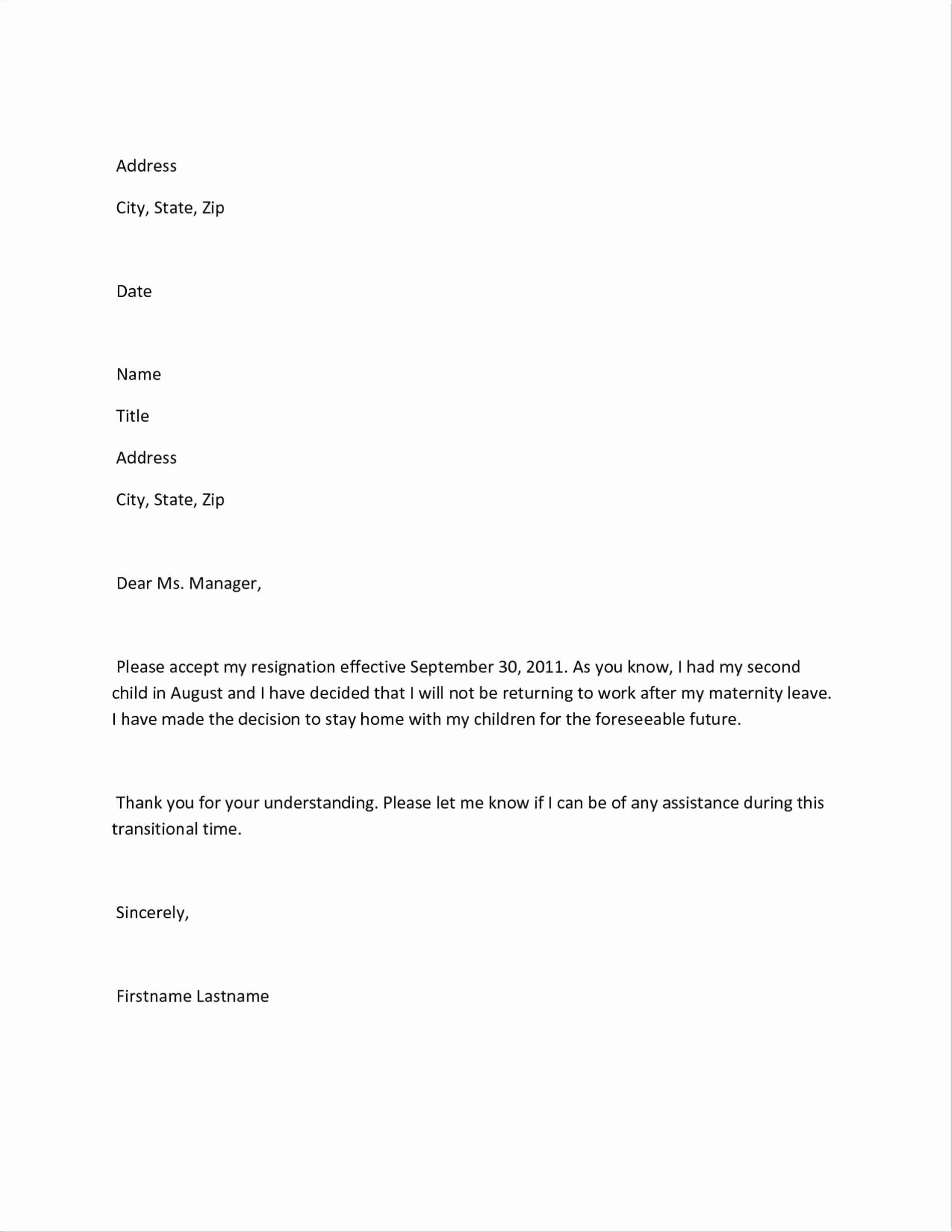 Return to Work Note Template Awesome Maternity Return to Work Letter From Employer Template