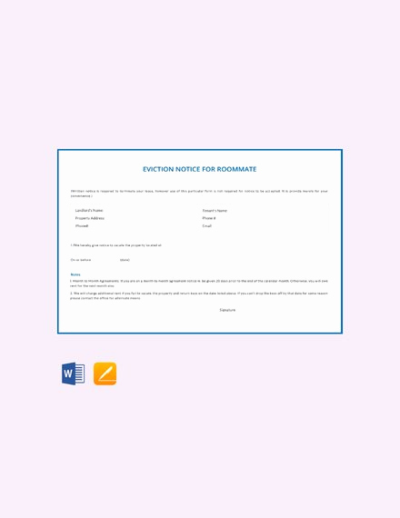 Roommate Eviction Notice Template Inspirational 21 Notice Examples &amp; Templates In Word