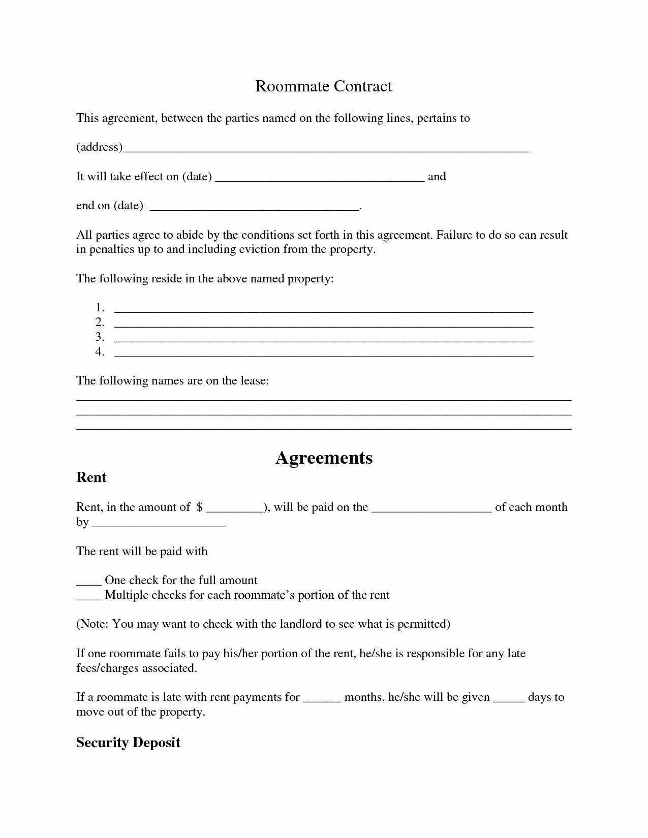 Roommate Eviction Notice Template Unique Eviction Notice for Roommate Free Printable Documents