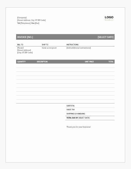 Sales Invoice Template Word Beautiful Sales Invoice Templates for Ms Excel &amp; Word