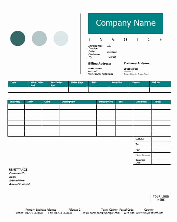 Sales Invoice Template Word Elegant Sales Invoice Template Printable Word Excel Invoice