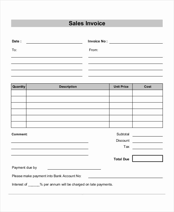 Sales Invoice Template Word New Free 16 Sales Invoice Examples &amp; Samples In Pdf