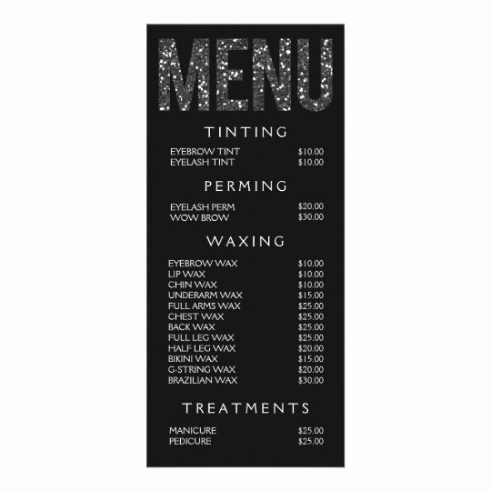 Salon Price Menu Template Beautiful Beauty Florals Nail Salon Price List Service Menu