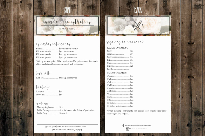 Salon Services Menu Template Lovely 15 Eye Catching Salon Menu Templates Psd Ai