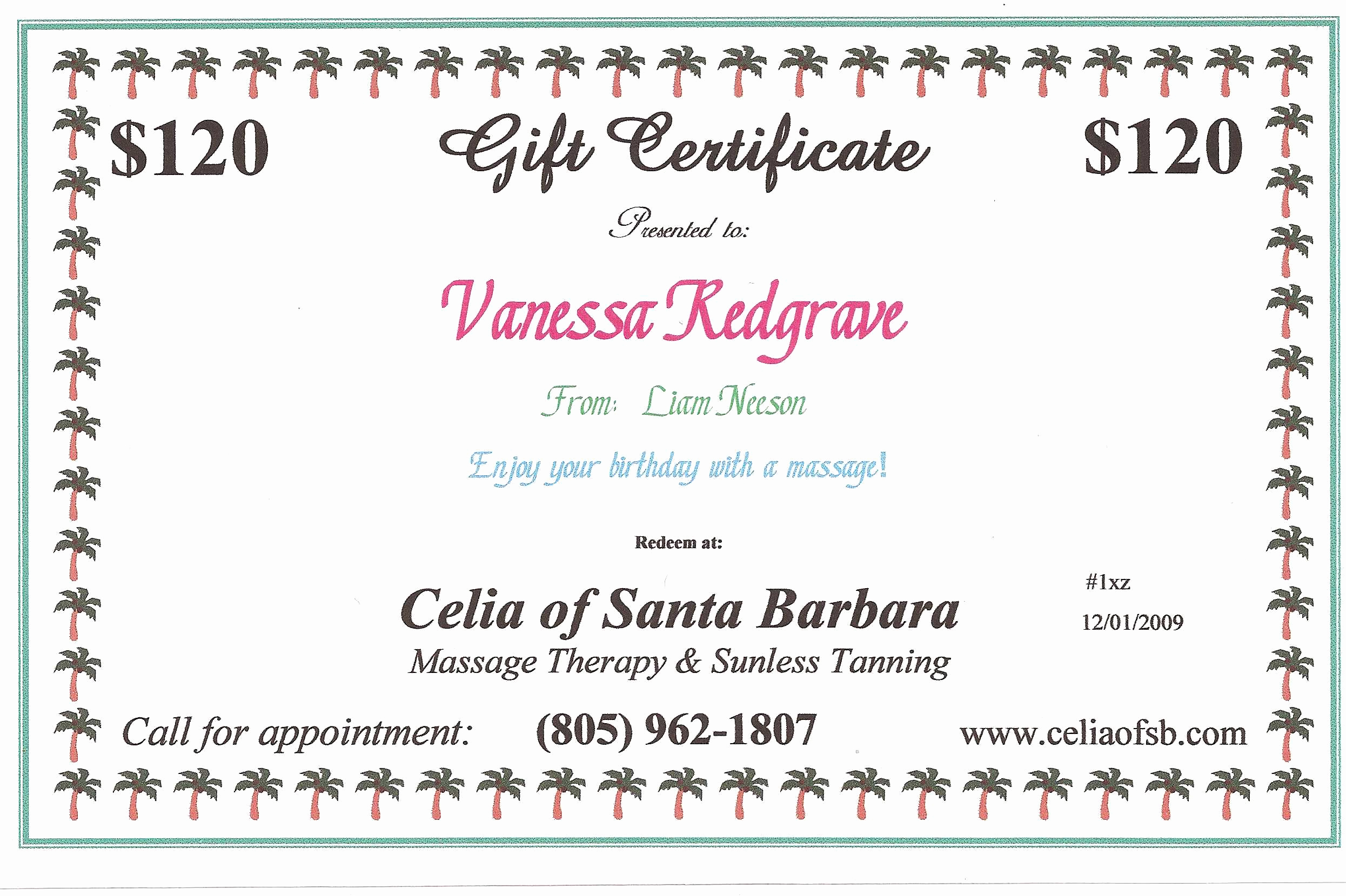 Sample Gift Certificate Template Unique Sample A Gift Certificate