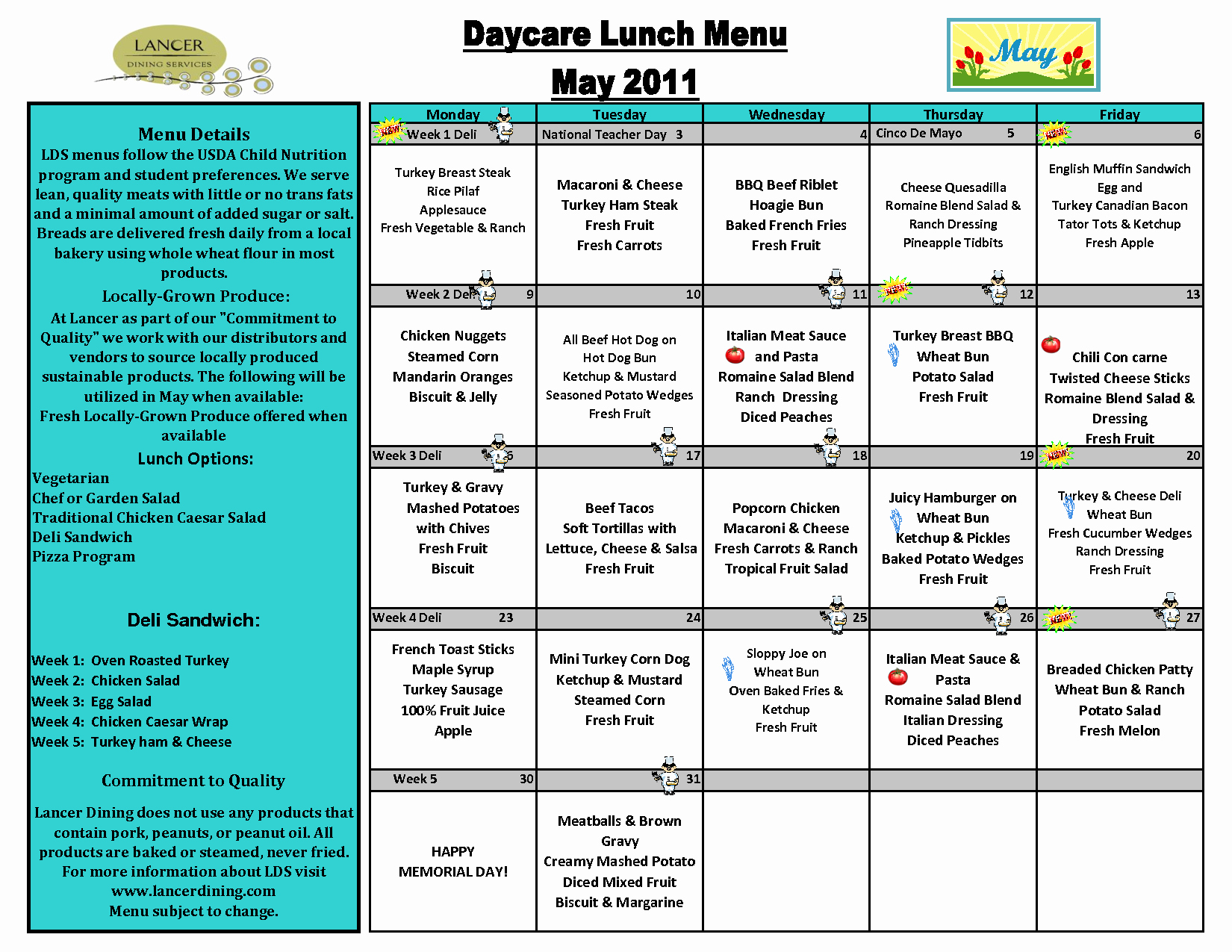 School Lunch Menu Template Beautiful Weekly Menu Template for Daycare