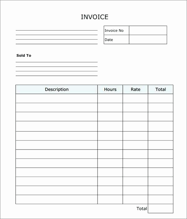 Screen Printing Invoice Template Elegant Blank Invoice Template – Emmamcintyrephotography