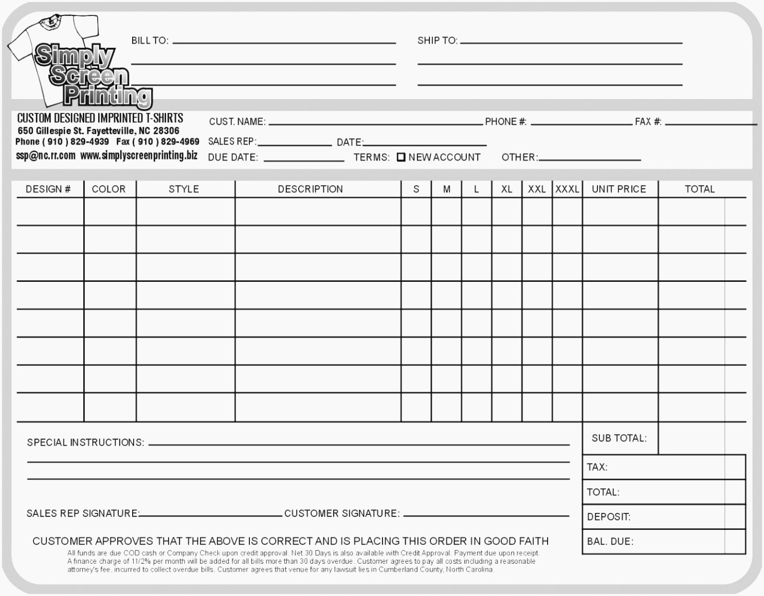 Screen Printing Invoice Template Lovely Ten Facts that Nobody told