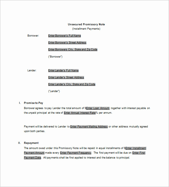 Secured Promissory Note Template Pdf New 7 Secured Promissory Note Free Sample Example format