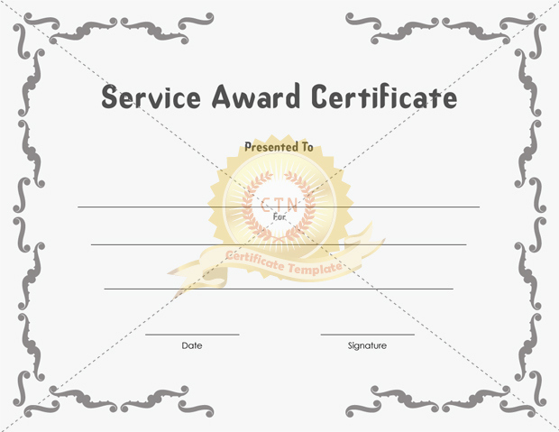 Service Award Certificate Template Inspirational Service Award Certificate Templates Documents