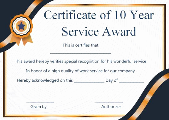 Service Award Certificate Template Luxury Customer Service Award Certificate 10 Templates that Give