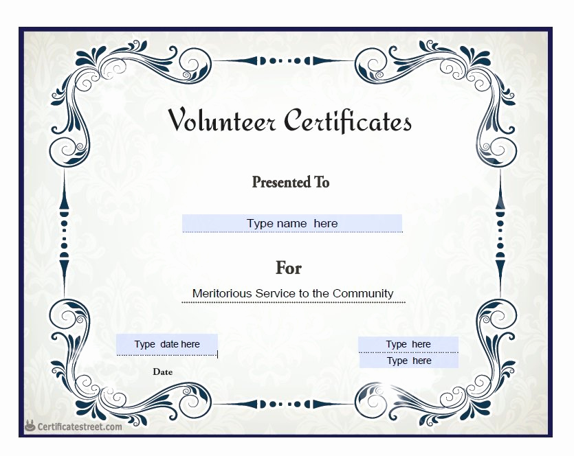 Service Award Certificate Template New Award Template–doc Pdf Cummunity Service Certificate