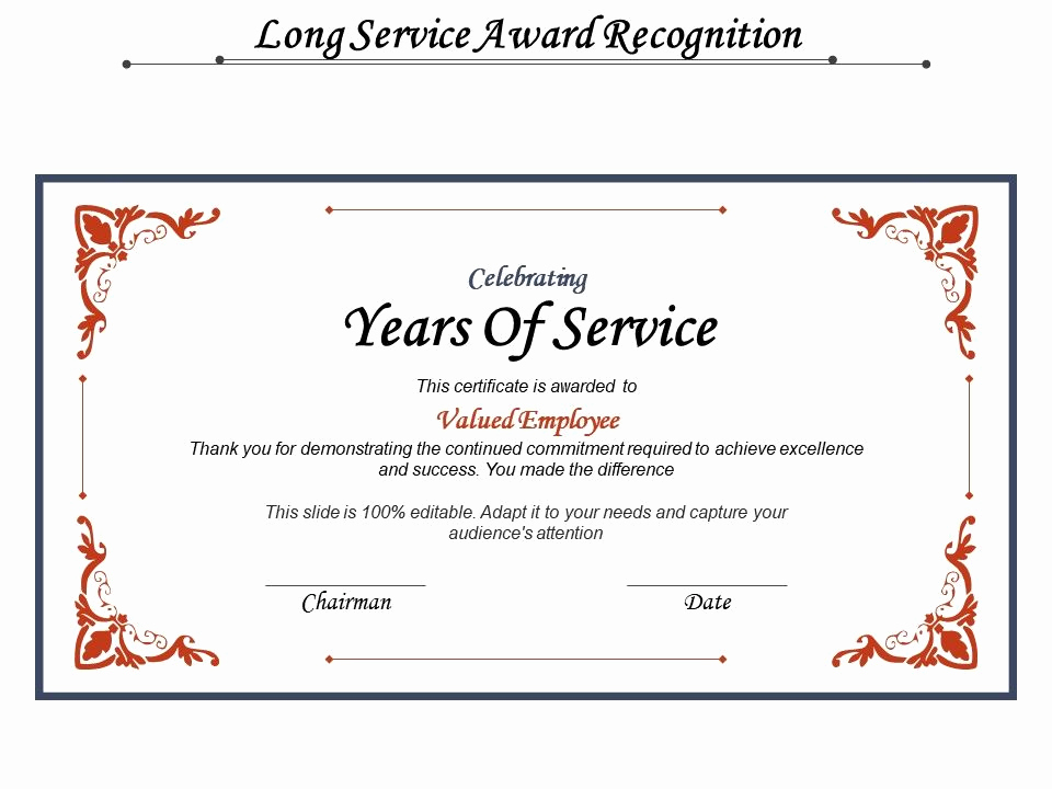 Service Awards Certificates Template Best Of Long Service Award Recognition