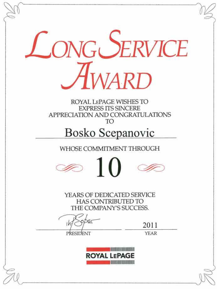 Service Awards Certificates Template Inspirational Years Service Certificate Template