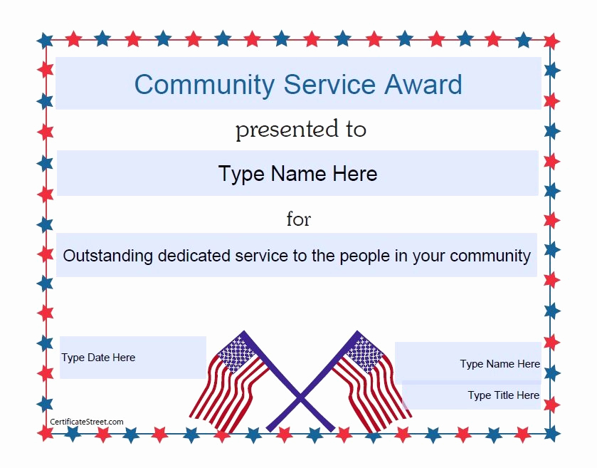 Service Awards Certificates Template Lovely Doc Pdf Cummunity Service Certificate