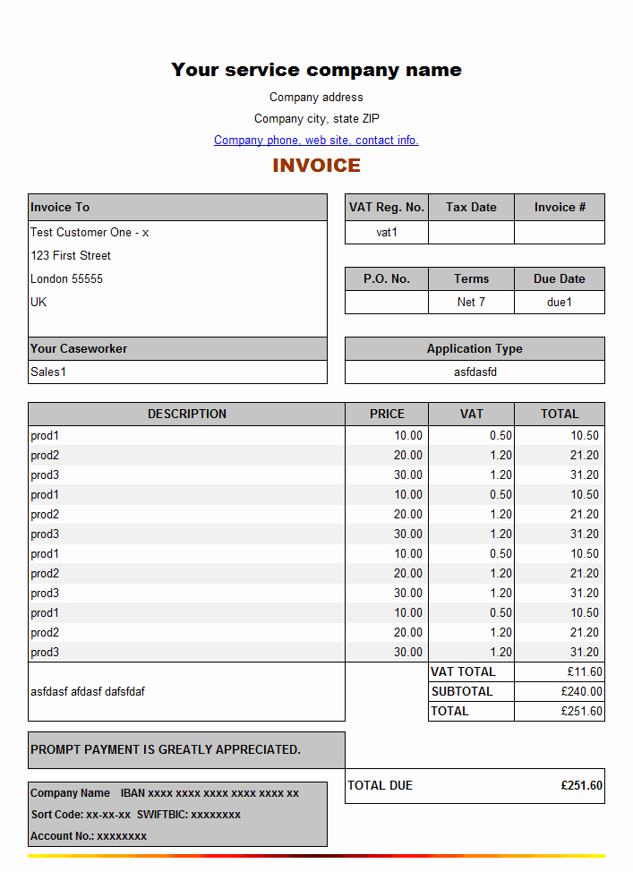 Services Rendered Invoice Template Lovely Download Ms Excel Customer Services Invoice Templates