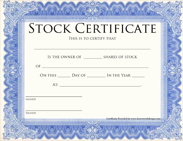 Share Certificate Template Free Download Beautiful 24 Stock Certificate Templates Psd Vector Eps