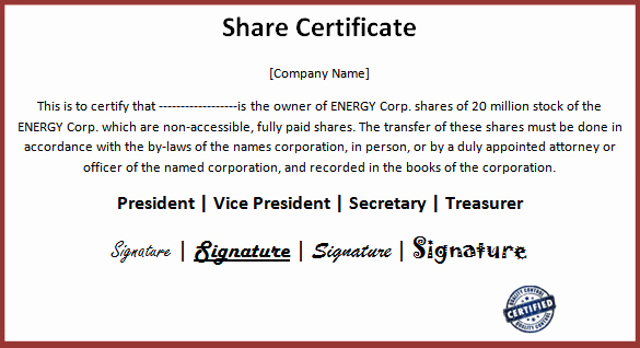 Share Certificate Template Free Download Beautiful – Guatemalago