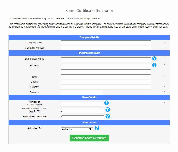 Share Certificate Template Free Download Elegant 21 Stock Certificate Template Free Download