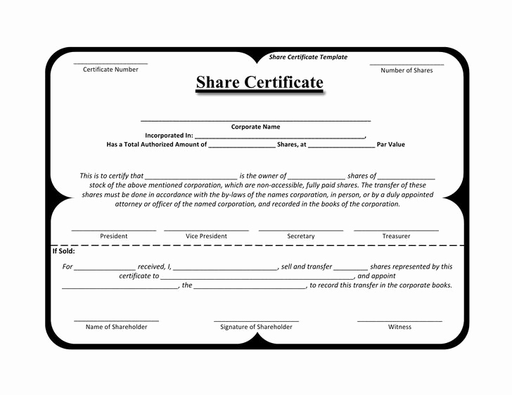 Share Certificate Template Free Download Fresh 21 Stock Certificate Template Free Download