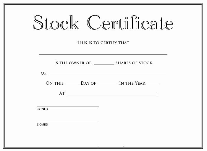 Share Certificate Template Free Download Unique 22 Stock Certificate Templates Word Psd Ai Publisher