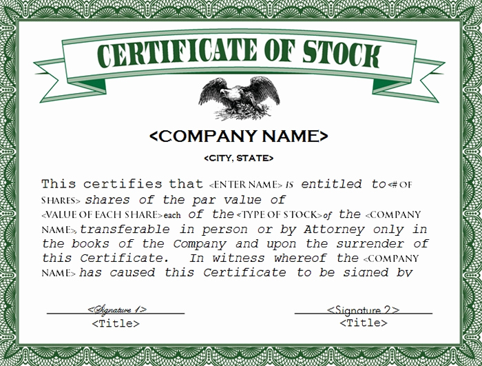 Share Certificate Template Free Download Unique 22 Stock Certificate Templates Word Psd Ai Publisher