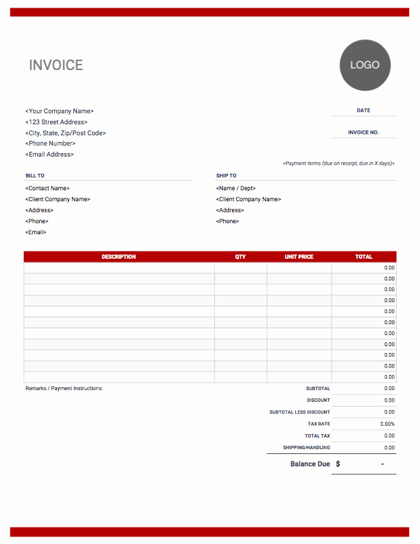 Simple Invoice Template Google Docs Elegant Google Docs Invoice Template