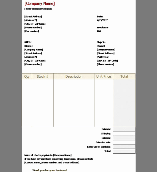 Simple Invoice Template Google Docs Inspirational Google Docs Invoice Template