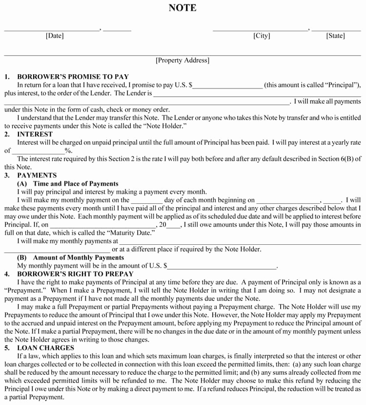 Simple Promissory Note Template Best Of 38 Free Promissory Note Templates &amp; forms Word