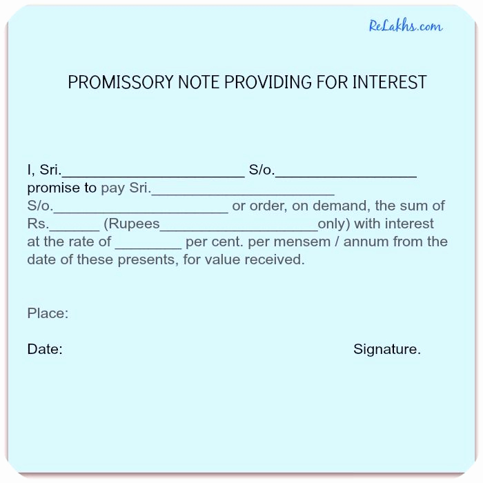 Simple Promissory Note Template Elegant Printable Sample Simple Promissory Note form
