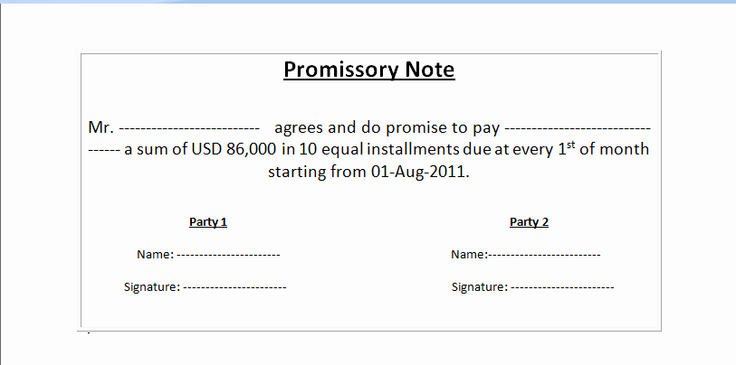 Simple Promissory Note Template Fresh Simple Promissory Note