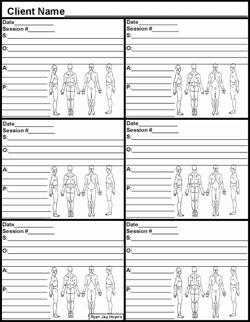 Soap Note Template Massage Inspirational Chart for Massage therapy soap Note Templates