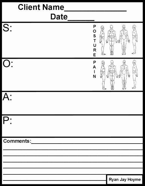 Soap Note Template Massage Inspirational soap Note Massage therapy Blank Google Search