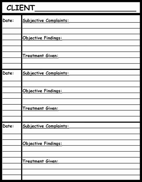 Soap Note Template Massage New 8 Best Of Printable soap Charts Chart for Massage