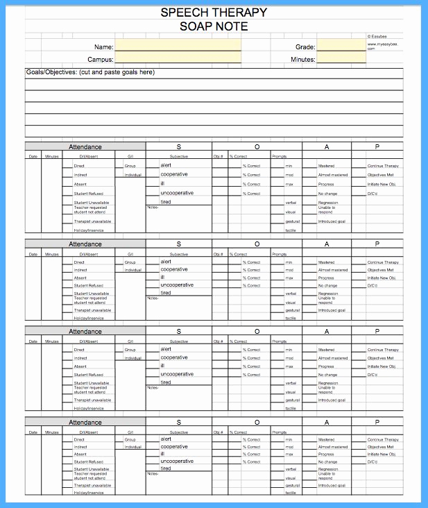 Soap Notes Speech therapy Template Awesome Easybee Speech therapy soap Note Dysphagia