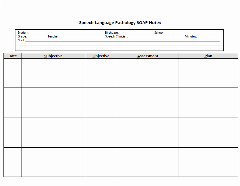 Soap Notes Speech therapy Template Inspirational the Talking Owls Freebie Speech Language Pathology soap