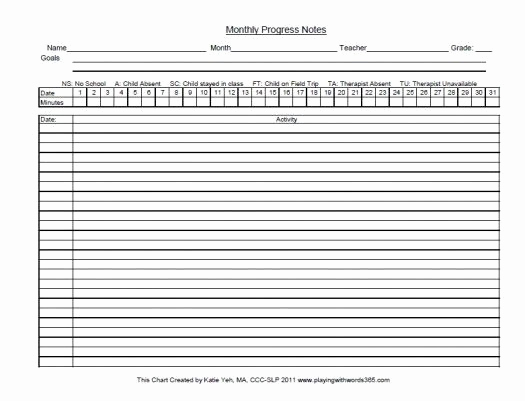 Soap Notes Speech therapy Template Luxury Free Speech therapy Progress Notes Sheet