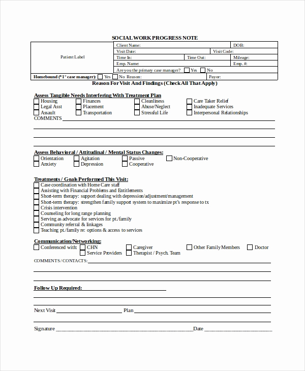 Soap Progress Note Template Awesome 10 Progress Note Templates Pdf Doc