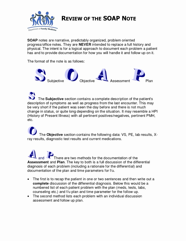 Soap Progress Note Template Inspirational soap Note Template Counseling Google Search