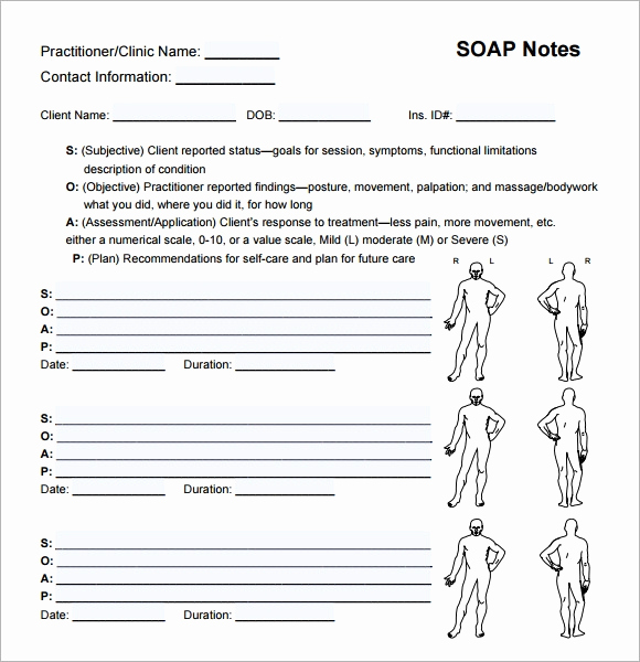Soap Progress Note Template Unique Free 8 Sample soap Note Templates In Ms Word