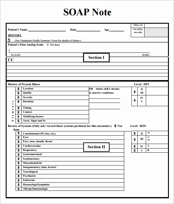 Soap Progress Notes Template Awesome soap Notes Template