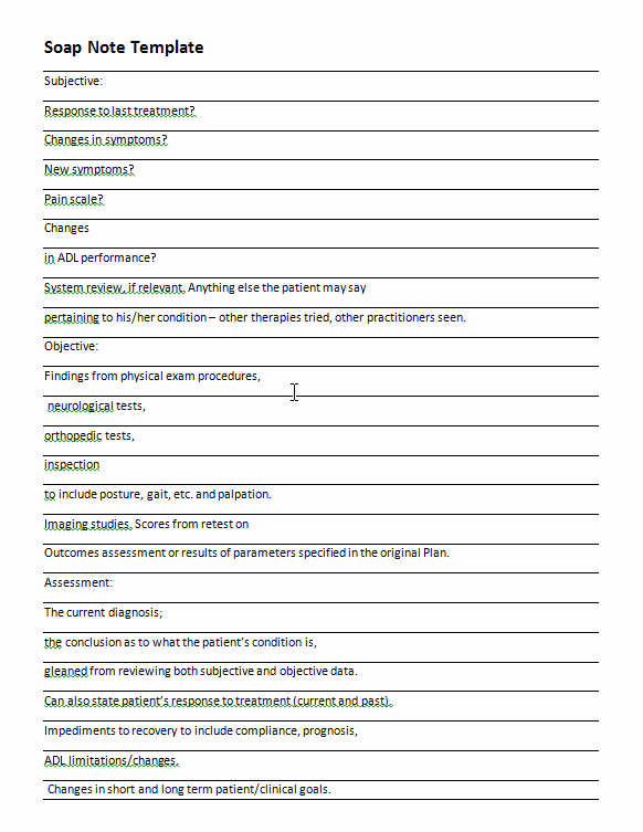 Soap Progress Notes Template Fresh 40 Fantastic soap Note Examples &amp; Templates Templatelab