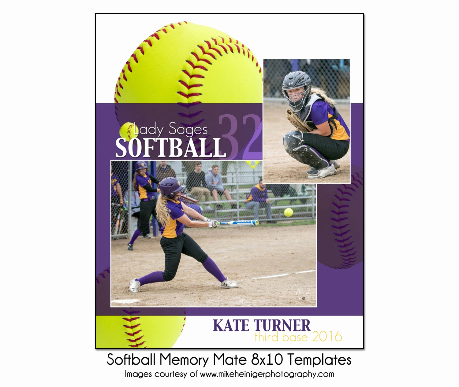 Softball Memory Mate Template Lovely softball Mm9 8x10 Memory Mate Sports Template