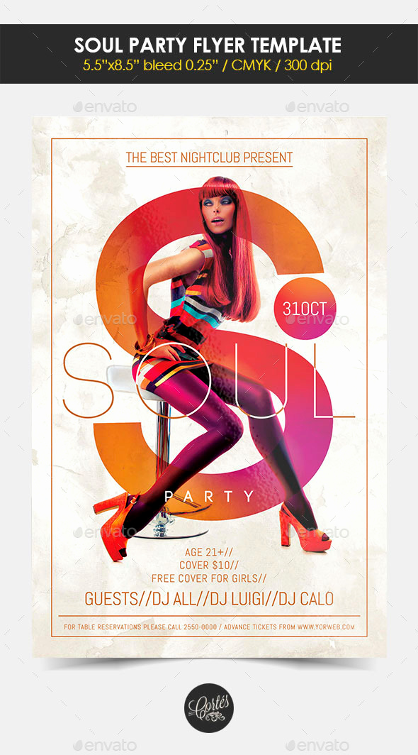 Soul Food Menu Template Beautiful soul Party Flyer Template by Srcortes