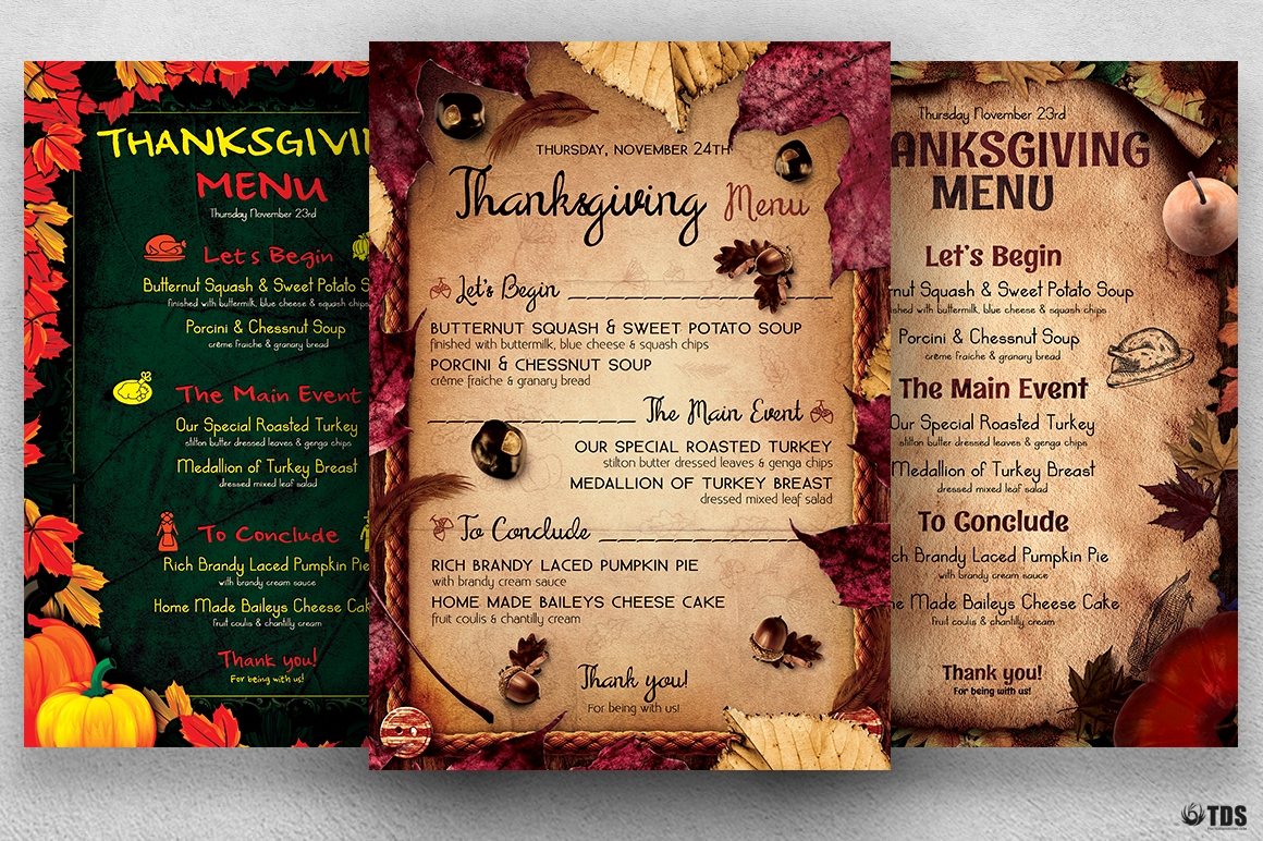 Soul Food Menu Template Beautiful Thanksgiving Menu Flyer Templates to Customize with Photoshop